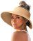 FURTALK Sun Visor für Damen breite Krempe UV-Schutz Sonnenhut Stroh Roll Up Sommer Strand Packbar Faltbar UV UPF Hut