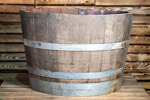 Oak Wine Barrel Tub/Planter – Half Barrel