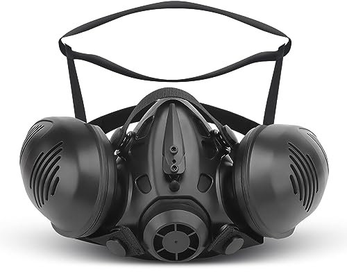 Yzpacc Tactical Respirator Mask Airsoft Face Protection Mask Paintball Half Face Mask Tactical Face Mask for Paintball Airsoft Hunting Shooting CS Game Halloween Party
