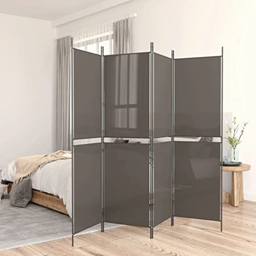 HOMIUSE 250x220 cm Raumteiler Paravent Trennwand Balkon Sichtschutz Paravent Raumteiler Innen Room Divider Raumteiler Indoor Raumtrenner Umkleidekabine Paravent Zimmer Zubehör Anthrazit