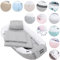 5tlg. Kuschelnest-Set inkl. Babynest 60x90 , Arm Stillkissen, Baby Matratze 30x70 cm, Baby Decke Neugeborenen 50x75 cm, Babykissen Neugeborene, Baby Erstausstattung aus 100% Baumwolle