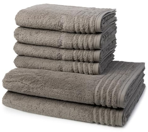 Vossen - 6 teiliges Frottier-Set - Vienna Style Supersoft (4 X Handtuch 2 X Duschtuch im Set) - 620 g/m2 - Baumwolle - Frottee - saugstark - weich und flauschig - Pepplestone