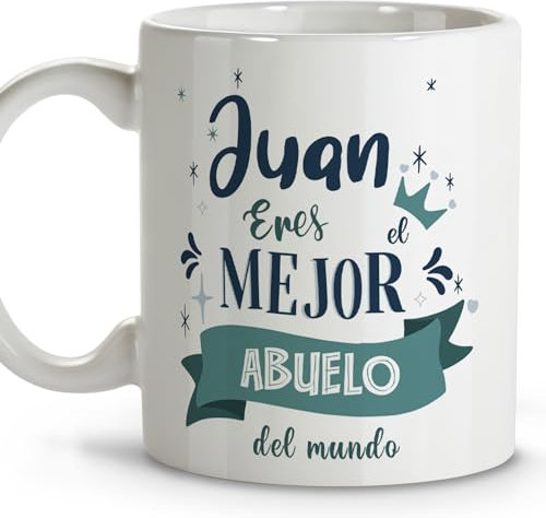 LolaPix Regalos abuelos primerizos. Tazas personalizadas. Tazas de cafe. Regalo abuelo. Regalos para abuelos. Taza cerámica 330 ml.