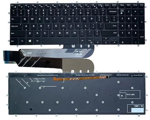 Laptop Replacement Keyboard US Version Keyboard for Dell Inspiron 15-7566 5567 7567 5565 5570 7577 P65F