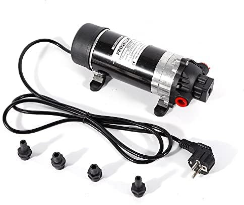 HINOPY Membran Wasserpumpe, 220V Selbstansaugende Pumpe Hochdruckpumpe Membranpumpe mit Automatischer Druckschalter 5.5L/min