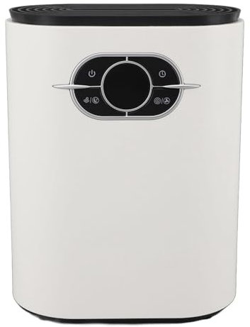 Deumidificatore Domestico, Deumidificatore Portatile da 1,2 Litri, modalità Sospensione con Tubo di Scarico per Bagno (Spina UE 220 V (600 W))