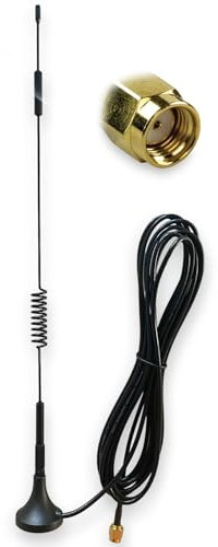 UniteCom Magnetisch montierte Federpeitschen-LoRa-868-MHz-Antenne. Flexible LoRaWAN-Antenne für IoT-Gateways/Router. Unterstützt HNT-Mining mit Helium-Hotspots. SMA/RP-SMA-Anschlüsse (RP-SMA-Stecker)