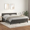 Willood Boxspringbett mit Matratze Dunkelgrau 180x200 cm SamtSchlichtes Design