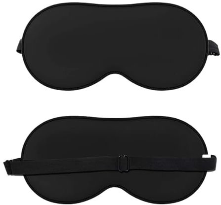 2 Stück ultraweiche, hautfreundliche Schlafmaske, gefüllt mit reinem Naturstoff und natürlicher Baumwolle, mit verstellbarem Riemen Schlafmaske
