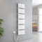 EMKE Scaldasalviette Elettrico con Elemento riscaldante termostatato,1599x400mm 800W，Pannello Asciugamano Elettrico con Asta di Riscaldamento con Timer,Bianco