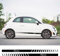 LYABYT 2 STÜCKE Auto Tür Seitenstreifen Vinyl Film Aufkleber Auto Sport Styling PVC Aufkleber Karosseriedekoration SUV Tuning Zubehör, für FIAT 500