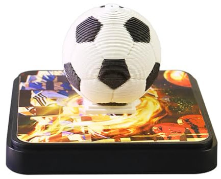 3D Notizblock, Tischkalender 2025 mit LED und Stifthalter, 3D Kalender, 3D Notizblock Fußball-Wochenkalender Tagesabreißkalender, Schreibtisch Deko (Fußball Ohne LED)