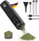 Elektrische Grinder,Grinder Elektrische,Super Leistung 7 Nm Schnelles Mahlen,Gewürzmühle,Mühle für Gewürzen/Pollen,2-Wege-Mahlen ohne Feststecken,mit Trichter,Schüssel,Kegelrohr (Schwarz)