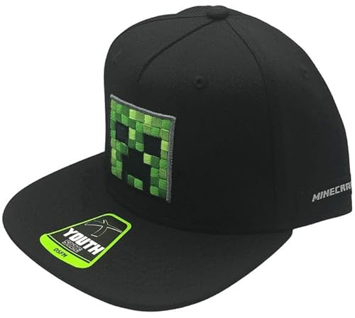 Bioworld Minecraft Creeper Face Youth Cap schwarz
