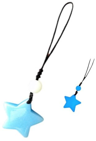 FROVOL Leuchtet im Dunkeln, Stern-Anhänger, Handykette, leuchtender Stern, Schlüsselanhänger, Hängetasche, 1 Handy-Dekoration, Riemen, schön