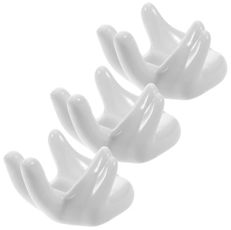AUTSUPPL Easter Egg Display Stand Hand-Shaped Ceramic Egg Cups Decorative Home Decor for Kitchen