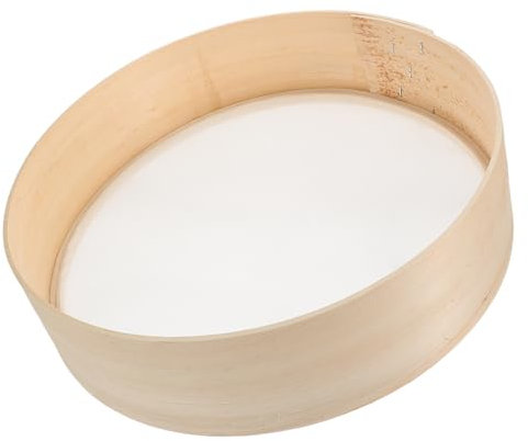 LAPYAPPE Holzmehlsieb Sieb Für Küche Backen Feinmaschig Mehlsiebwerkzeug Backrundsieb Pulverfilter Backfilter Mehlfilter Zuckersieb Holzbacksieb Küchenmehlsieb