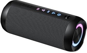 taopodo Portable Bluetooth Speaker with 30W Stereo Sound, 3 EQ Mode & 3 RGB lights, IPX7 Waterproof, 24H Playtime, TWS Wireless Pairing, Outdoor Speaker for Home, Outdoors and Hiking