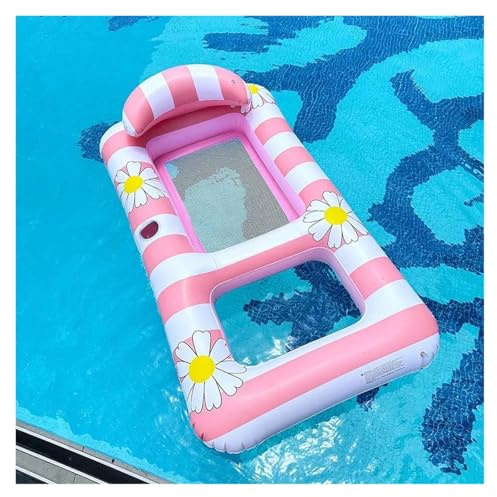 Matelas Gonflable Piscine Adultes Hamac Gonflable pour Piscine, lit, bouée, Matelas de Natation(Pink-2)