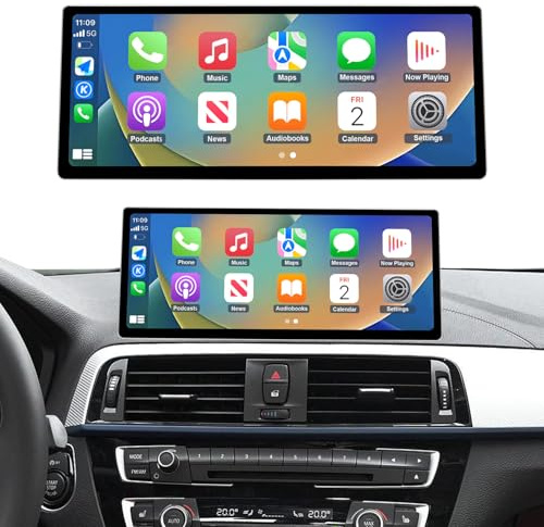 Road Top 12,3 Zoll Autoradio CarPlay für BMW 1er 2er F20/F21/F22 mit EVO | 2017-2019, Linux HD Touchscreen mit ultraschmalem Rahmen, Wireless CarPlay, Android Auto, MirrorLink, Bildschirm Upgrade