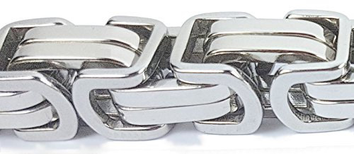 MARSOXX Herrenschmuck schwere Silberne 15mm 50cm Königskette aus Edelstahl