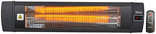 Stufa al carbonio | faretto da terrazza | riscaldatore a infrarossi | faretto al carbonio | 2000 Watt | display | lampada al carbonio | timer | telecomando | protezione dagli spruzzi | protezione