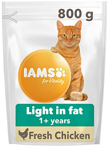 IAMS Light in Fat Dry Cat Food Chicken 800g