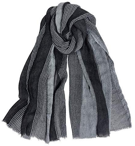 DAMILY Halstuch Herren Winter Schals Schwarz-Grau Herren Schal Weicher Warm