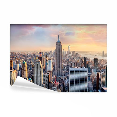 decomonkey Fototapete New York, 200x140 cm, Stadt City 3d Effekt, Vlies | Schlafzimmer, Wohnzimmer, Design, Tapete, Fototapeten, Tapeten, Vliestapete, Wandtapete, moderne, Wand