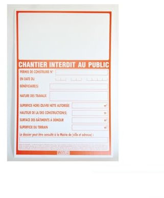 Panneaux permis de construire Mondelin 80x120cm