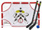 Winnwell Mini Hockey-Set 31 - Metalltor mit Netz, 2 Schläger, 1 Ball, 1 Torwand, Mehrfarbig