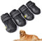 Hundestiefel 4 Stück,wasserdichte Hundeschuhe mit reflektierenden verstellbaren Trägern für kleine mittelgroße Hunde (A, 2)