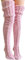 Springcmy Womens Girls Winter Cable Knit Over Knee Socks Thigh High Long Boot Socks Stocking Leg Warmer (A-Pink, One Size)