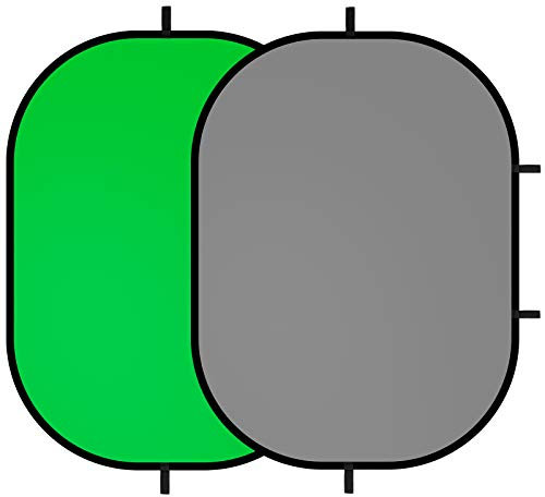 Selens Telón de Fondo Fotográfico Verde Gris Muselina Pantalla Self Tape Backdrop Croma Chromakey Fondo Plegable Pop Up 100x150cm para Retrato Fotografía Vídeo Juego Youtube Estudio con Bolsa