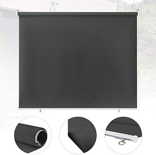 EINFEBEN Store vertical - 100 x 140 cm - Brise-vue - Protection solaire - Ombrage - Résistant aux intempéries - Pour balcon, terrasse, jardin - Anthracite