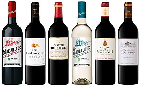 Coffret Cadeau Dégustation - Découverte des Vins de Bordeaux Bio et Terra Vitis - Lot de 6 bouteilles x 75 cl