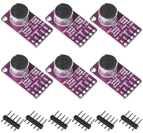 MAX9814 Microphone AGC Amplifier Board Electret Module Auto Gain Control for Programmable Attack and Release Ratio Low THD