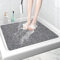 Mavicen Duschmatte rutschfest Quadratisch, 60x60cm PVC-Luffa Badewannenmatte Weich, Leichte Reinigung Dusche Antirutschmatte mit Ablauf, Rutschfester Badteppich für Kinder und Senioren, Schwarz Weiß