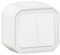 Plexo Legrand - Control doble de 3 funciones (10 A, IP55), color blanco