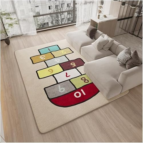 OLOTU Großer, weicher, beheizbarer Teppich, Dekor, Wohnzimmer, beheizbare Fußmatten, moderner, rechteckiger, beheizbarer Teppich mit Timer und Thermostat
