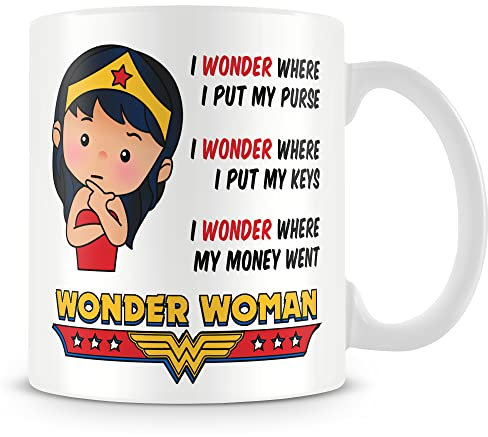YINGD Taza Wonder Woman - Regalo divertido para mujer