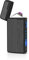 RUIZHI Lighter，Electric Lighter with Display，USB Rechargeable Electronic Windproof Dragon Lighter，Dual Arc Plasma Lighter with LED Light，Cool Lighters for Candles，Indoor，Outdoor，Camping (Black)，30
