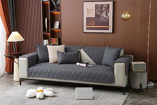 Smingm Sofabezüge/Sofabezug, Sofa/Couch überzug/überwurf, Sofaschoner rutschfest, Warmer Super Weicher Decke Bezüge für Sofa L Form/U Form/Ecksofa 3/2/1 Sitzer, Sofaschutz Hund Katze, 70*70cm