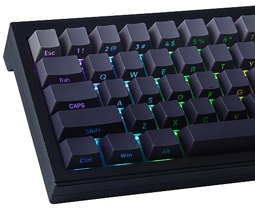 PBT Grey Gradient Keycaps Set - 135 Keys, ANSI&ISO Layout, Cherry MX Switches, Shine Through