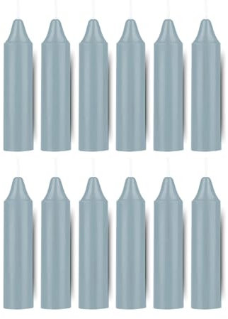 ladyrobyn Box mit 12 grauen Kerzen | 10,2 cm hoch und 1,9 cm Durchmesser | Hexenzubehör für Ihren persönlichen Wicca-Altar, Zaubersprüche, Charms und Absichten | Hexenraumdekoration |