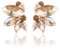 FDEETY Marquise Strass Ohrringe für Damen - Braut Hochzeit Modeschmuck für Weihnachten und Geburtstag (Champagner)