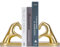 Pevfeciy Geste Dekorative Buchstütze Gold Herz Hände Deko Skulptur Goldene Buchstützen,Kreative Deko Bücher Buchenden Bücherstopper Bookend Holder Für Büchern,Wohnzimmer,Büro Regalteilern Dekoration
