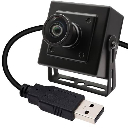 Svpro Fotocamera USB da 16 MP grandangolare 120 gradi senza distorsioni webcam per computer laptop, fotocamera integrata con alloggiamento in metallo IMX298 Machine Vision USB2.0 telecamera