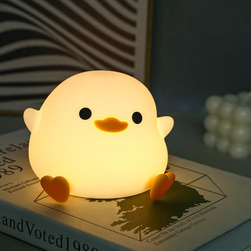 Luce Notturna Bambini, Lampada Anatra Bambini Carina LED,Luce notturna per animali dimmerabile, Luce notturna per allattamento con timer Luce notturna adatta per la decorazione della stanza Regali