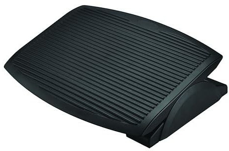 Repose Pieds Multi Positions - Noir - Plastique - FOOTREST - footrest - 205393031 - Réglable en Hauteur et Inclinaison - Grand (45 x 35 cm), Hauteur Réglable (9.5 - 13 cm)